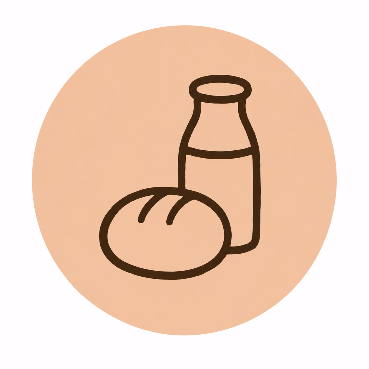 ミルクパンのイラスト
